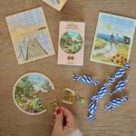 ViSSEVASSE Mini puzzle Spring feeling – 31 dílků, oranžová barva, papír