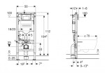 GEBERIT - Duofix Předstěnová instalace pro závěsné WC, výška 1,12 m 111.925.00.6