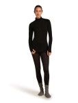 ICEBREAKER Women 200 ZoneKnit LS Half Zip, Black velikost: L