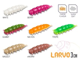 Delphin Umělá nástraha Larvo Cheese 15ks - 3cm / eWORM,Delphin Umělá nástraha Larvo Cheese 15ks - 3cm / eWORM