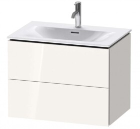 DURAVIT - L-Cube Umyvadlová skříňka 55x72x48 cm, 2 zásuvky, lesklá bílá LC630602222