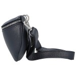 Módní dámská kožená ledvinka Sotiria, tmavě modrá