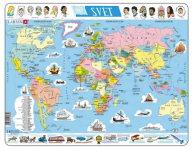 Puzzle Svět: Politická mapa 107 dílků