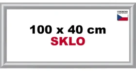 BFHM Plastový rám na puzzle 100x40 cm stříbrný