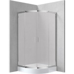 DEANTE - Funkia chrom - Sprchový kout, půlkulatý, 90x90 cm - výška 170 cm KYP_653K
