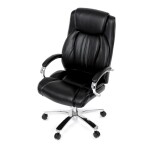 Kancelářské křeslo, houpací mechanismus, černá ekokůže, KA-F1385 BK