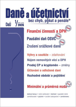 DaÚ 1/2026 Finanční činností a DPH - Martin Děrgel