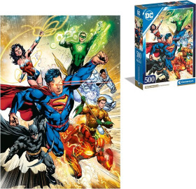 Puzzle 500 dílků DC Comics Compact box - Clementoni