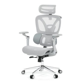 Kancelářská židle, synchronní mechanismus, šedá síťovina, KA-B2363 GREY