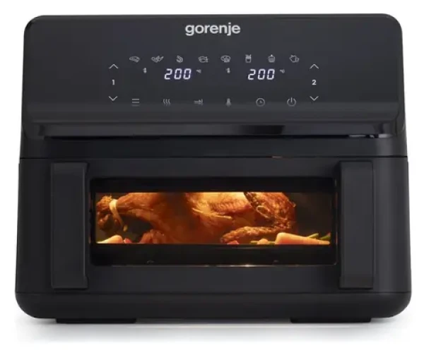 Gorenje AF2700BP černá / Horkovzdušná fritéza / 2700 W / 9 l / duální / 8 programů (AF2700BP)
