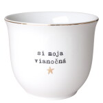 Bella Rose Porcelánový obal na květináč Si moja vianočná hviezda 13 cm – SK, zlatá barva, porcelán