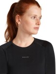 Dámské merino tričko s dlouhým rukávem ICEBREAKER Wmns 125 ZoneKnit LS Crewe, Black velikost: S