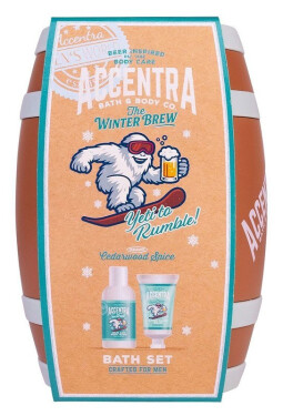 Koupelová sada Men´s Collection Winter v krabičce ve tvaru sudu Cedrové dřevo 150ml