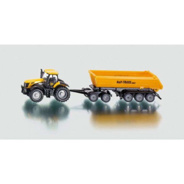 Siku 1858 Traktor FASTRAC JCB 8250 a návěs kontejnerový HALF TRAXX 1:87