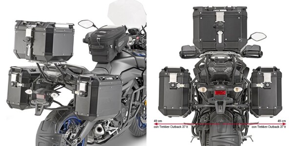 Pl2139Cam trubkový nosič Yamaha MT-09 Tracer 900/900 GT (18-20) pro hliníkové boční kufry Outback