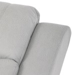 TV a relaxační křeslo, manuální polohování, potah stříbrná látka v dekoru kůže