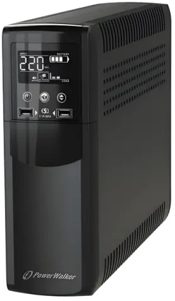 PowerWalker VI 1200 CSW FR / Záložní zdroj UPS / 1200 VA / čistá sinusová vlna / LCD displej (VI 1200 CSW FR)