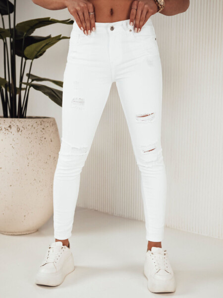 Dámské džínové kalhoty MOLI white FashionStreet UY1871 XL