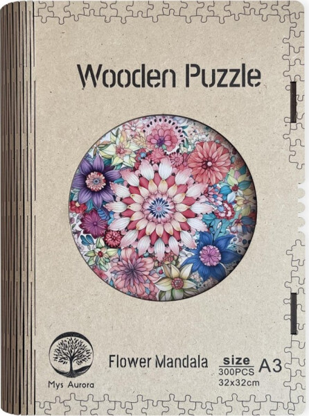 Dřevěné puzzle/Flower Mandala A3 - Emitex