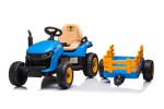 Mamido Dětský elektrický traktor BBH-030 s přívěsem modrý
