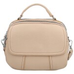 Trendy dámská koženková crossbody kabelka Badamia, pudrová