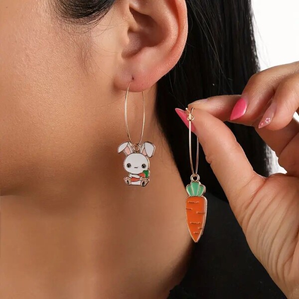 Ptakoviny.cz Náušnice zajíček/mrkev na velikonoce