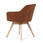 Jídelní židle, hnědá, látka vintage, DCH-435 BR3