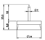 Strong kluzák hřebíkový s plstí 24x8,5 (402975)