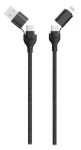 2GO černá / Nabíjecí kabel 4v1 / USB-A, USB-C - USB-C, Lightning / 1,2 m (797369)