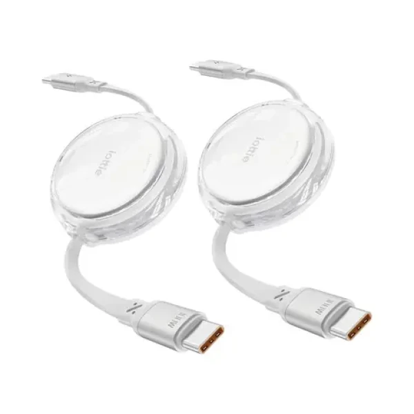 IOttie Retractable Cable USB-C kabel samonavíjecí bílá / 100W / 2ks (IOTACC610)