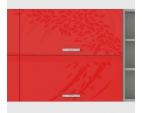 Horní kuchyňská skříňka Rose 80GU, 80 cm, červený lesk
