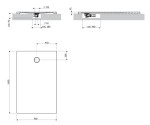 OMNIRES - Sprchová vanička AQUAROCK kompozit, protiskluzová, obdélníková 90 x 140 cm, bílá mat AQUAROCK90-140BM