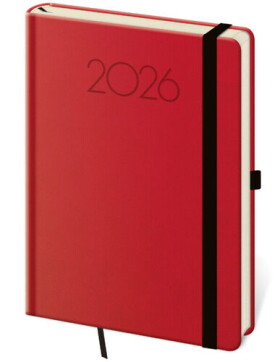 Diář 2026 denní A5 Praga - červená