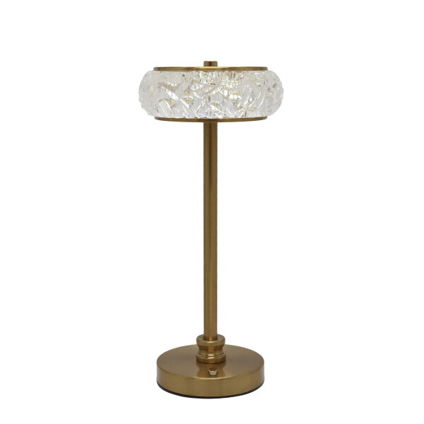 Chic Antique Stolní LED lampička Antique Brass, zlatá barva, sklo, kov