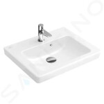 VILLEROY & BOCH - Subway 2.0 Umývátko nábytkové 450x370 mm, s přepadem a otvorem pro baterii, Ceramicplus, bílá 7315F5R1