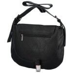 Módní půlkulatá dámská koženková crossbody taška Norité, černá