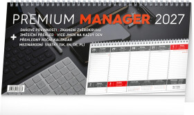 NOTIQUE Kalendář 2027 stolní: Premium Manager, 32 x 16 cm