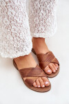 Kožené Dámské Pantofle Lewski Shoes 3682 Camel 39