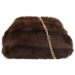 Stylová dámská plyšová crossbody kabelka Bateia, coffee