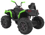 Mamido Dětská elektrická čtyřkolka ATV s ovladačem, EVA kola černo-zelená