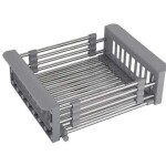 VELAZO - Teleskopický koš na kuchyňský dřez ve stříbrné barvě VELAZBAS