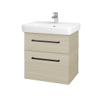 Dřevojas - Umyvadlová skříňka Q MAX SZZ2 60 - D04 Dub / Úchytka T06 / D04 Dub 60346H