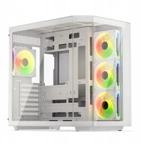 Krux Empero bílá / Skříň / Midi-Tower / ATX / tvrzené sklo / 4x120mm ARGB (KRXD014)