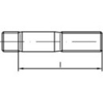 TOOLCRAFT 132802 šrouby závrtné M12 30 mm DIN 938 ocel galvanizováno zinkem 50 ks