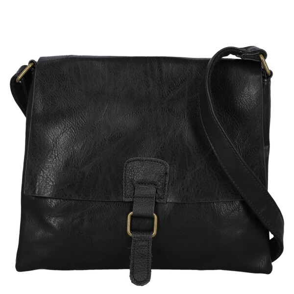 Trendy dámská koženková crossbody kabelka Mitta, černá