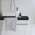 Mereo Polička k WALK IN do prostoru, 120 cm, černý ALU CK10621PBD