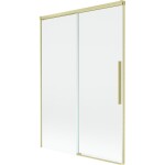 MEXEN/S - Rox vanová zástěna 2-křídlová posuvná 120 x 150, transparent, zlatá kartáčovaná 8C9-120-001-55-00
