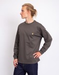 Tričko Carhartt WIP L/S Chase T-Shirt Shungite / Gold