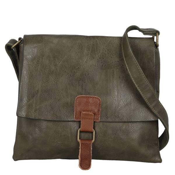 Trendy dámská koženková crossbody kabelka Mitta, zelená