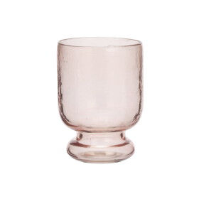 MADAM STOLTZ Sklenice Hammered Light Peach 200 ml, růžová barva, sklo